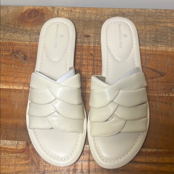 Bandolino Women's Cream Slide Sandals, Women’s 9.5 - Picture 2 of 5